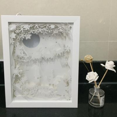 China Home Decoration 3D Shadow Box Led Night Light Decorative Papercut Light Boxes Mood Light for Kids and Adults for sale