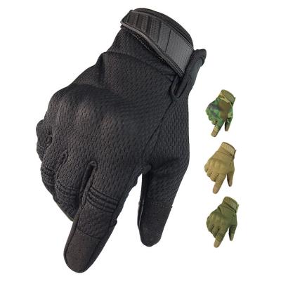 China Anti-smash Military Tactical Outdoor Hard Knuckle Full Finger Motorcycle Gloves for sale