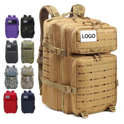 China 47L Waterproof Camouflage Oxford Molle Increasing Backpacks Outdoor High Quality Military Custom Logo Tactical Backpack for sale