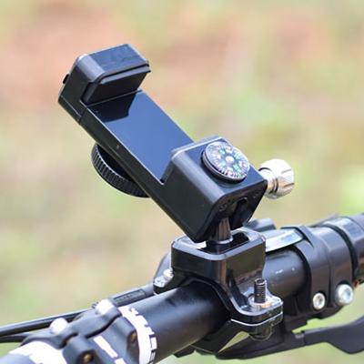 China Adjustable Electric Mountain Bike Motorcycle Lighted Compass Rotating Bicycle 360 ​​Anti-theft Mobile Phone Holder for sale