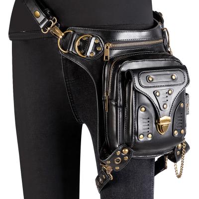 China Wholesale Water Proof Waterproof Multifunctional Motorcycle Drop Leg Bagwaist Leg Bag, Punk Leg Bag, Locomotive Leather Waist Leg Bag for sale