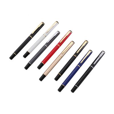 China Pen Low Minimum Branded Cheap Promotional Personalized Blue Red Gray Gold Silver Black Metal Pen With Printing Logo for sale