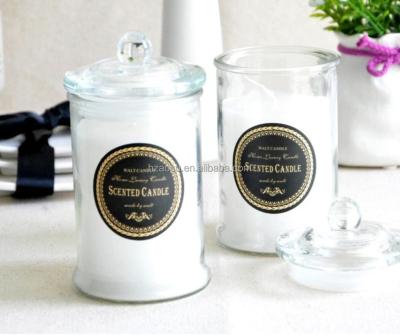 China Scented glass jar candle with lid for sale