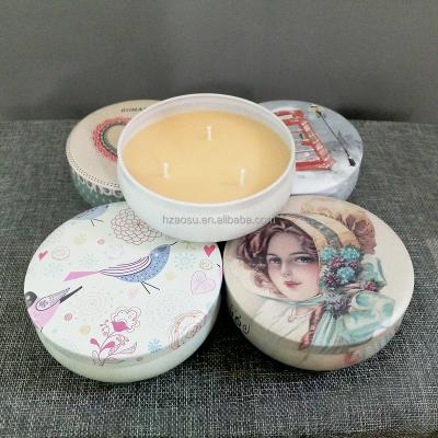 China 3 Wick Scented Candle Tin for sale