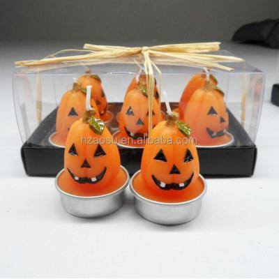 China Halloween Pumpkin Shape Candle Halloween Pumpkin Shape Candle, 6 pcs per box for sale