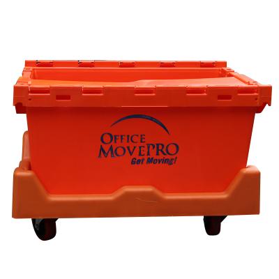 China Large Heavy Duty Tied Container 80l Viable Hot Selling Lid Tote Box Container for sale