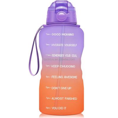 China Best Selling Viable Half Bottles Pink Quick Flow Gym Shaker Motivational Water Bottle Gallon Bottled Water Bottle for sale