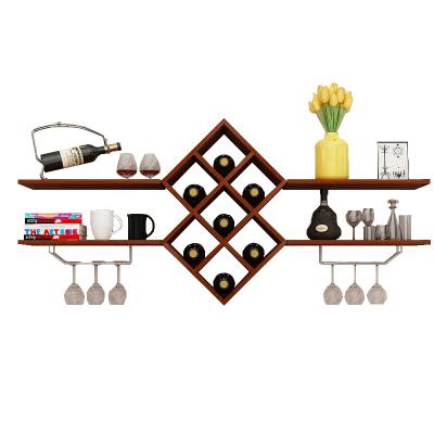 China Red Wine Cabinet Wall Hanging Wine Rack for sale