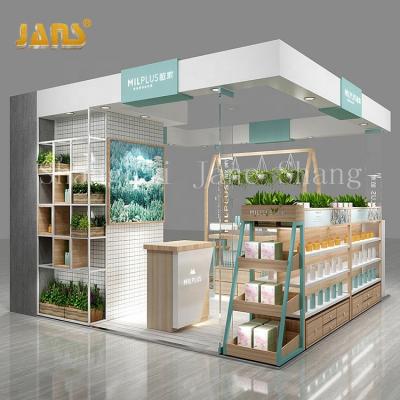 China Custom Mall Mall Cosmetics Kiosk Design For Modern Style Cosmetics Cosmetics Perfume Counter Display Cabinet For Mall for sale