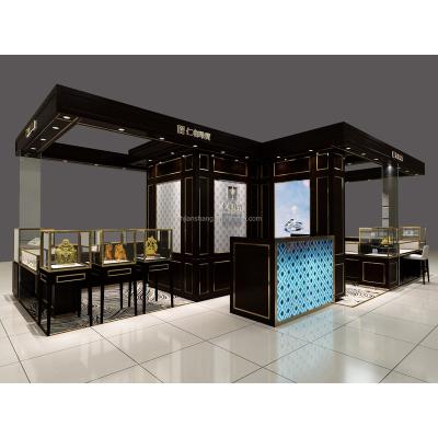 China Commercial modern luxury wooden wall shop furniture glass jewelry designs showcase showcase for sale for sale