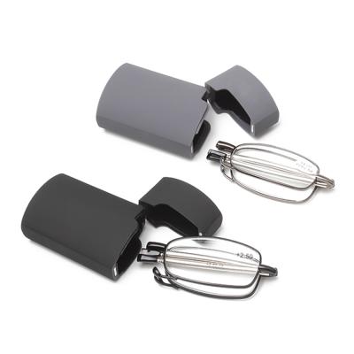 China Hot Selling Reading Glasses Metal Folding Reading Glasses With Case for sale