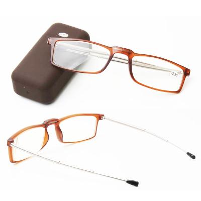 China Hot Selling New Fashion Glasses Portable Men's Foldable Reading Glasses Retractable Glasses for sale