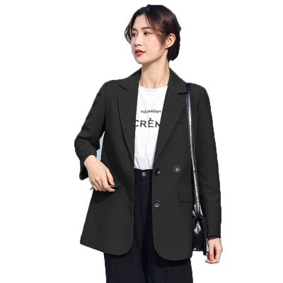 China 2021 loose jacket women Anti-wrinkle OEM suit ladies double breasted suit fashion clothing hot-selling customization for sale