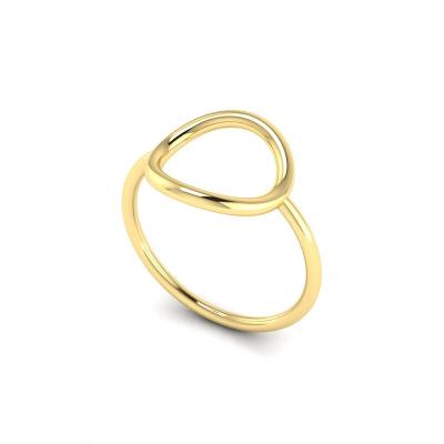 China 316 Stainless Steel Rings Custom Classic Simple Simple Circle Ring For Women Jewelry Opening Statement Ring for sale