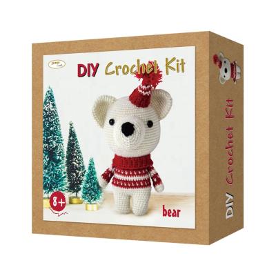 China Global Hot Selling DIY Handmade Bear Toy Crochet Kit for sale