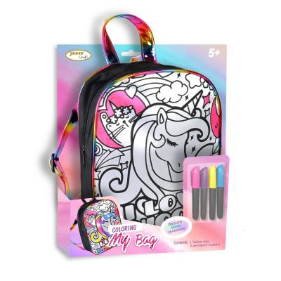 China Satin+Polyester Fun and Educational DIY Painting Backpack for sale