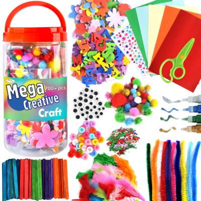 China New Hot Selling Mega Crafting Supplies Set For Kids Creative Crafts In Large Carry Pot 12*12*24.5cm for sale