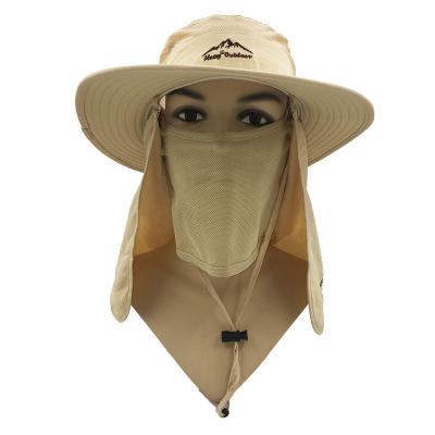 China RTSFast Image Drying Foldable Portable Polyester Fishing Hat Outdoor Sunproof Pure Color Fisherman Hat Bucket Hat With Neck Shade for sale