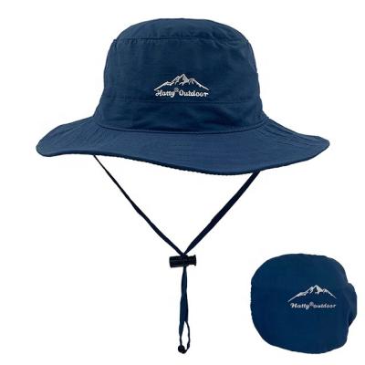 China Wholesale Picture RTS Bucket Hat Fold Quick Dry Bucket Hat Outdoor Fishing Hat With String For Summer for sale