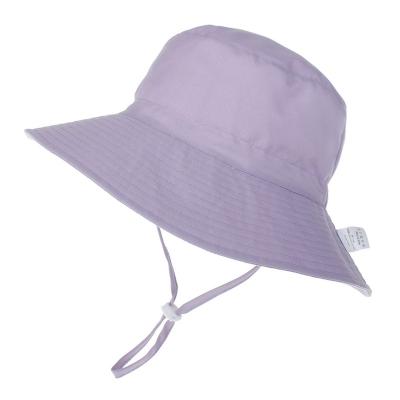 China Wholesale High Quality Color RTS Unisex Pure Adjustable Children Wide Brim Sun Protection Hat UPF 50+ Picture RTS With String for sale