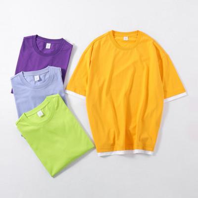 China Custom Wholesale Crewneck Men's Basic T-shirt OEM Anti-wrinkle Cotton T-shirt Summer Short Sleeve Moq Bottom T-shirt for sale