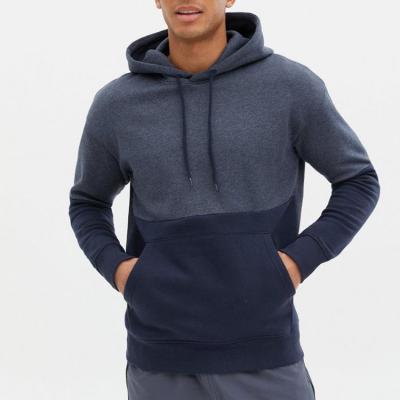 China Anti-wrinkle factory color block design hoodies men cotton pullover hot sale custom high quality hoodie Anti-wrinkle for sale