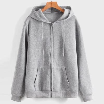 China Anti-wrinkle manufacturers oem custom hoodie simple empty drawstring hooded men zip up hoodies for sale