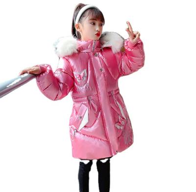 China New Regular Girls Washless Cotton Clothes Mid Length Girl Medium And Tall Cute Jacket Kids Thickened Coat Casual Cotton-padded for sale