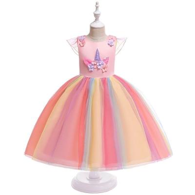 China Kids and Teens Formal Princess Dress Super Fairy Little Girl's Formal Dress Unicorn Girls Birthday Party Dress 2021 New for sale