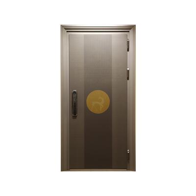 China New modern hot sale anti-theft simple design stainless steel security entrance doors for USA market for sale