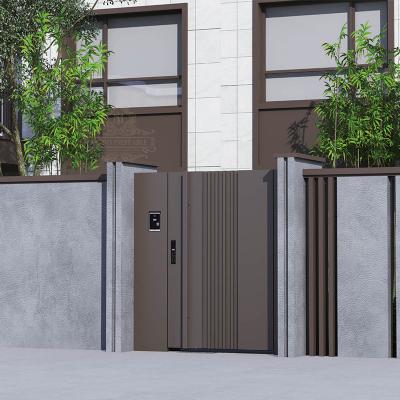 China Modern Security Design Factory Price Exterior Aluminum Door With Intelligent Access Control System for sale