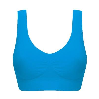 China Cheap Breathable Polyester Plus Size Underwear Sport Yoga Bra Seamless Breathable Sports Top for sale