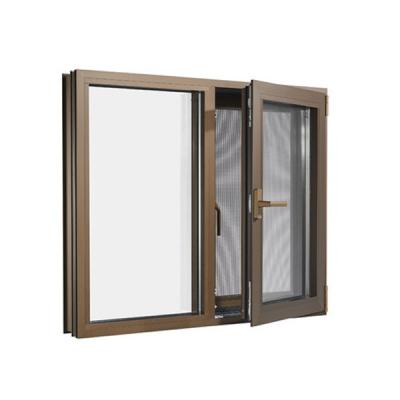 China Hurricane Modern Aluminum Glass Impact Windows Double Casement Aluminum Window for sale