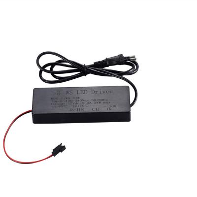 China Hot Selling Electronics Factory WS 24W Power Adapter Input AC 100-240V Output 12V DC Constant Current For LED Strip for sale