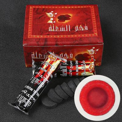 China Hookah Factory direct sales best-quality smokeless and burn-fasting round black charcoal for hookah/shisha for sale