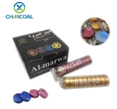 China Hookah Color Direct-selling Fast-burning Round Charcoal For Hookah for sale