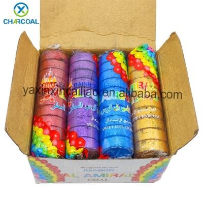 China Hookah Color Round Charcoal For Hookah / Incense , Smokeless &odorless for sale