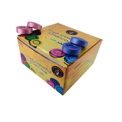 China Hookah/Shisha quality round color smokeless&odorless charcoal best for hookah/shisha for sale