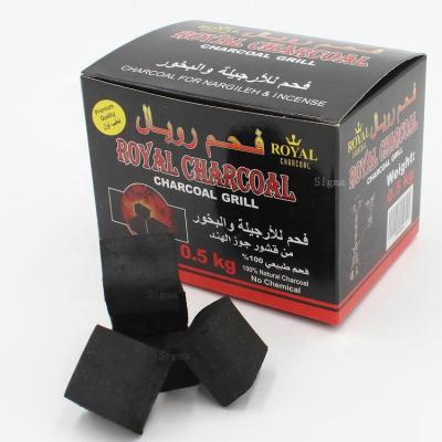 China Food China Factory Cubic Black Pure Bamboo Charcoal Quick Light Smoking Hookahs For Shisha for sale