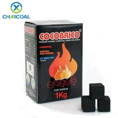 China Jiangxi Yaxin 22mm Cube Black Charcoal Coconut Quick Lighting Bamboo Charcoal For Hookah Incense OEM Serving for sale