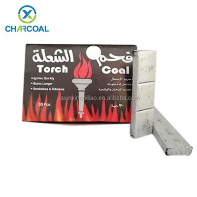 China Health Sale YXSS8801 Health Fruit Charcoal Silver Hot Natural Fast Burning Stick Charcoal Long Burning Time for sale