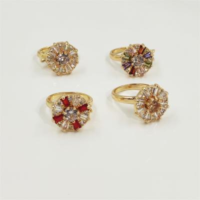 China Wholesale Low Price India CZ Gemstone Multi Flowers Rotatable And Rotating Butterfly Charm Ring for sale