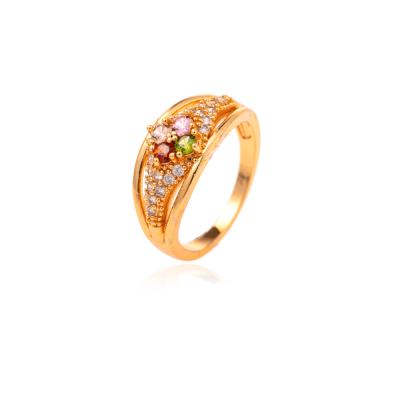 China Wholesale Customized Yiwu Jewelry Gold Color Ring Gemstone Finger Rings For Ladies Mingxi CLASSIC Jewelry for sale