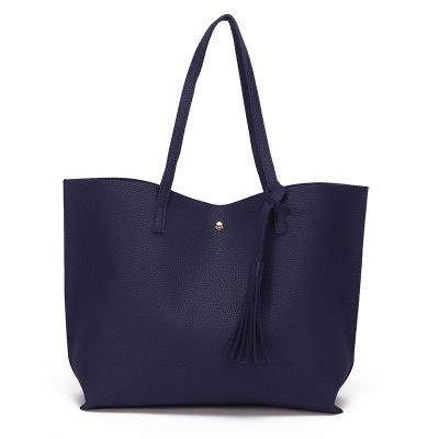 China Lady Dark Blue Factory Eco-Friendly Ladies Handbag Leather Bags Custom Purses and Handbags Ladies Handbags Women Handbags for Women for sale