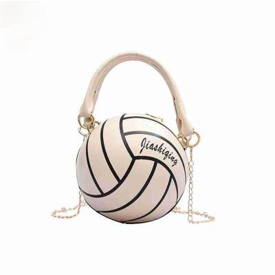 China Fashion White Volleyball Women Handbags Handbag Custom Women Cross Shoulder Bags & Body Chain Handbags for sale