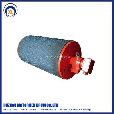 China YT Low Noise Belt Conveyor Drum Main Pulley , Rubber Conveyor Drive Roller Idler Pulley for sale