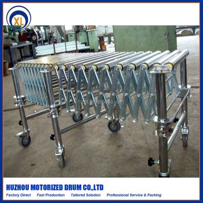 China Carbon Steel With Zinc Plating Flexible And Expandable Portable Roller Conveyor For Warehouse / Airport for sale