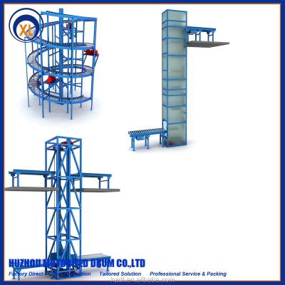 China Heat Resistant Vertical Reciprocating Elevator Conveyor Vertical Spiral Roller Conveyor for sale