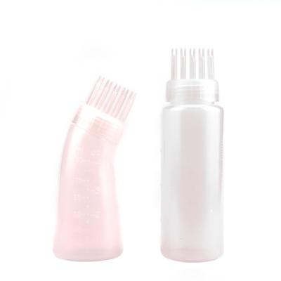 China Salon Cosmetic Hair Coloring Styling Oil Comb Plastic Applicator Shampoo Bottle Dispensing for sale