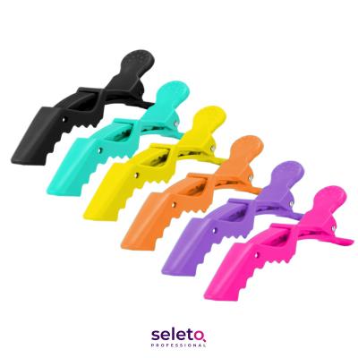 China Hair Salon Stations Equipment HAIR SALON PLASTIC SHINY ALLIGATOR SECTION CLIP for sale